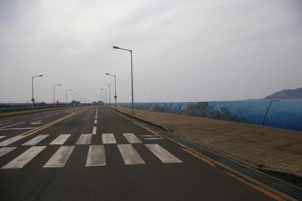 한림항입구 부근 도로