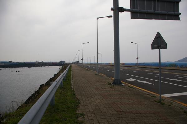 한림항입구 부근 도로