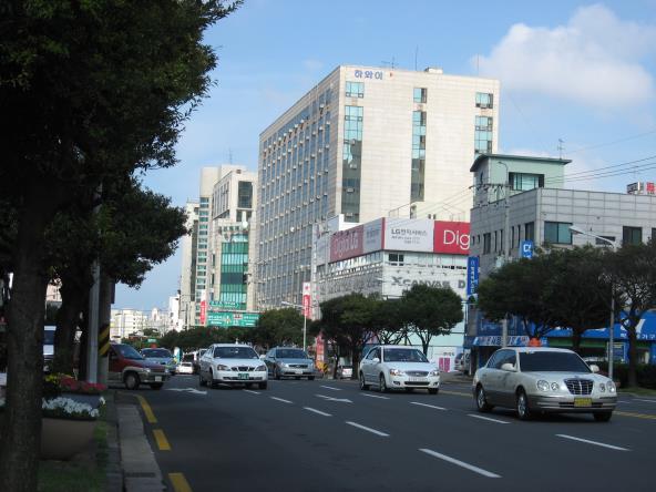 한라병원 부근 도로