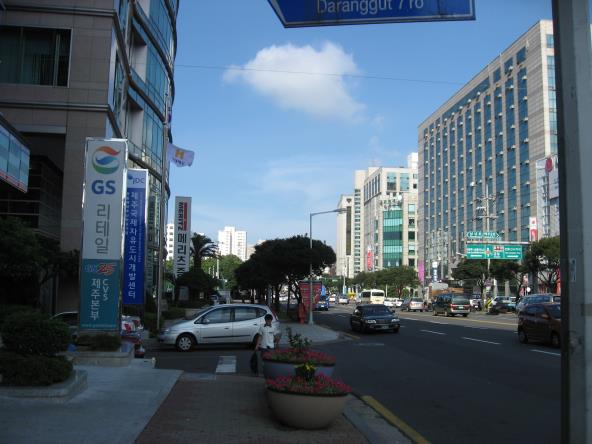 한라병원 부근 도로